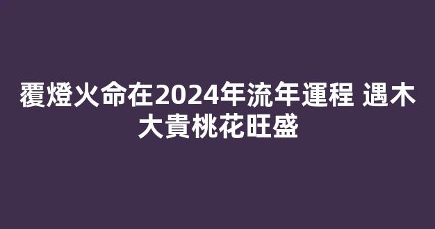 覆燈火命在2024年流年運程 遇木大貴桃花旺盛